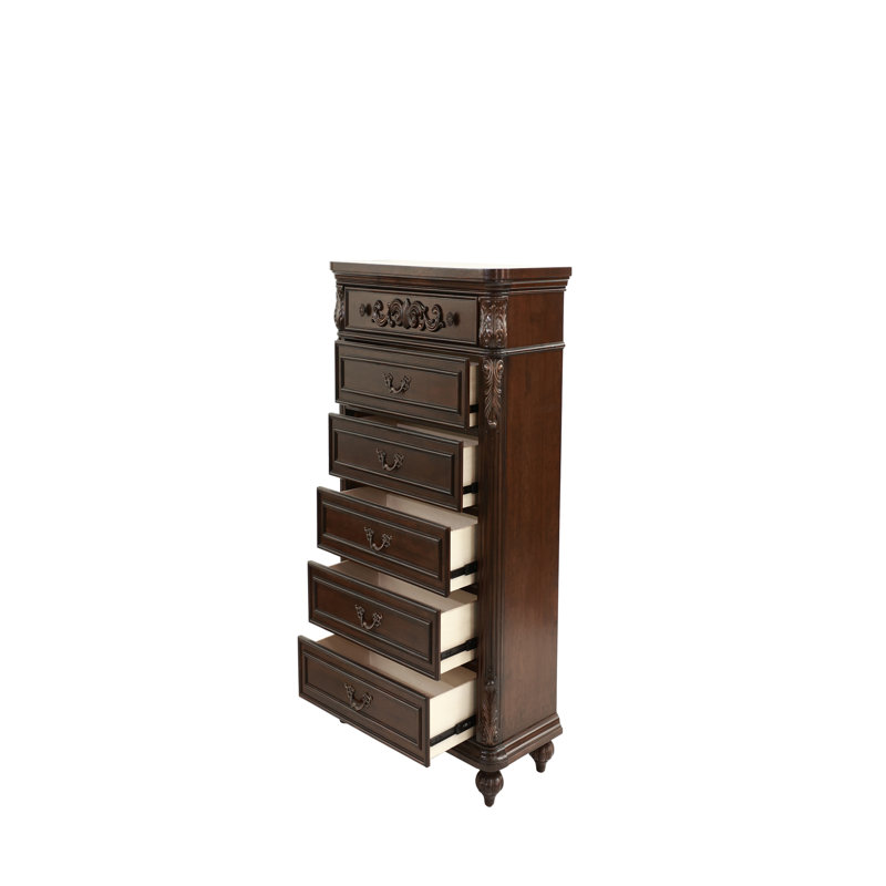 Conception unique de commode en bois de noyer antique 1 pièce