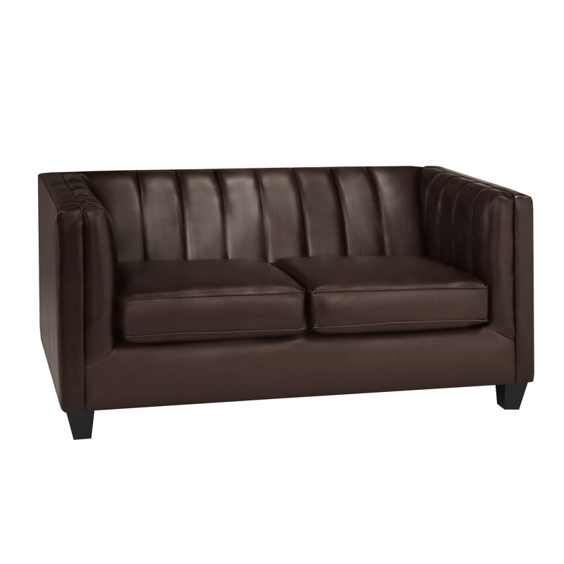 Causeuse Maldon, Cuir espresso assorti