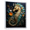 Or et bleu, hippocampe, sanctuaire - art mural animaux côtiers