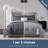 Bed-in-A-Bag Reversible Comforter Set with Bed Sheets & Memory Foam Cooling Pillows-115995418-115995412