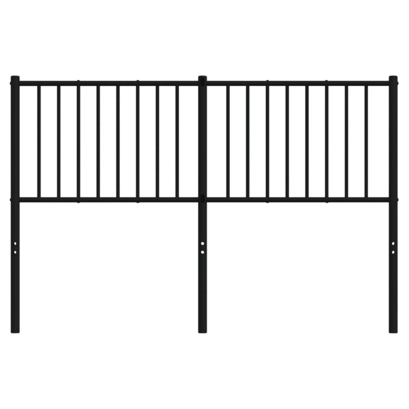 Demarrio vidaXL Durable Metal Headboard, Modern Style, Black, Queen