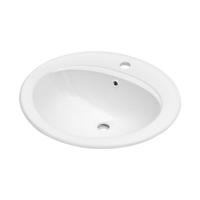 Topcraft Oval Drop-In Sink White