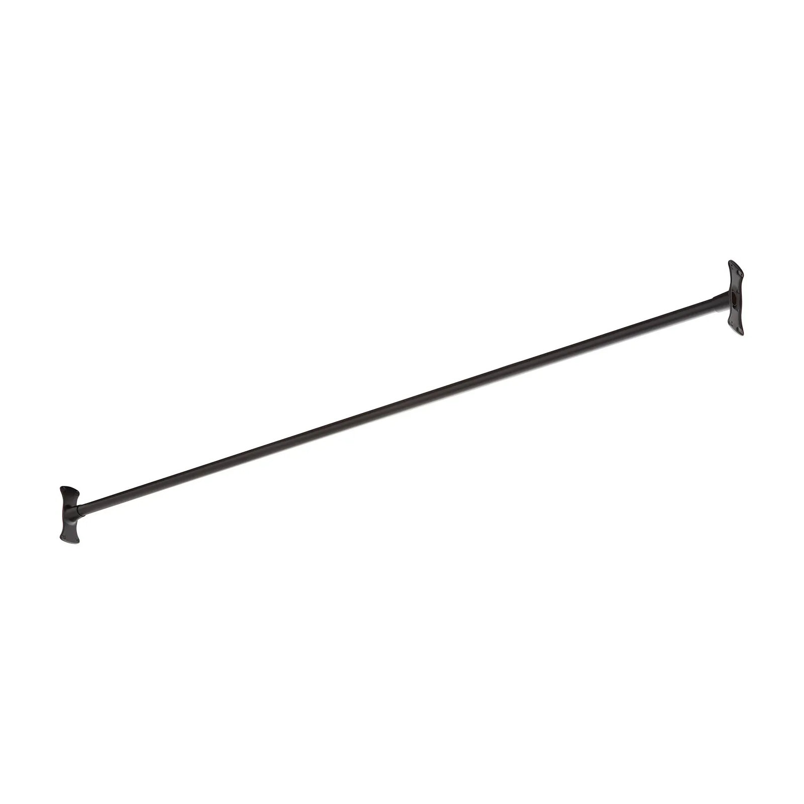 72" Brass Straight Shower Curtain Rod, Matte Black