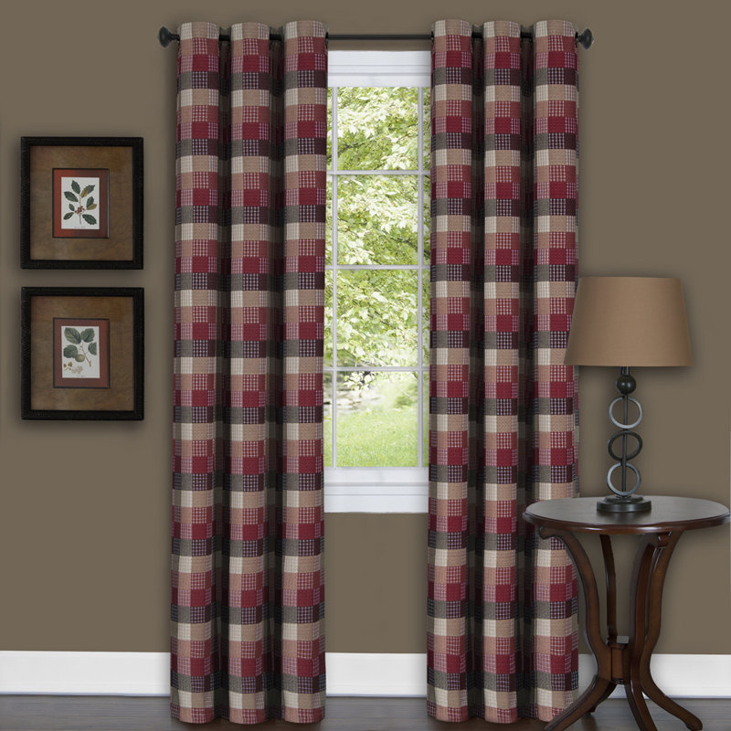 Panneaux de rideaux transparents avec œillets Toddington, Bourgogne, l 42 po x L 63 po