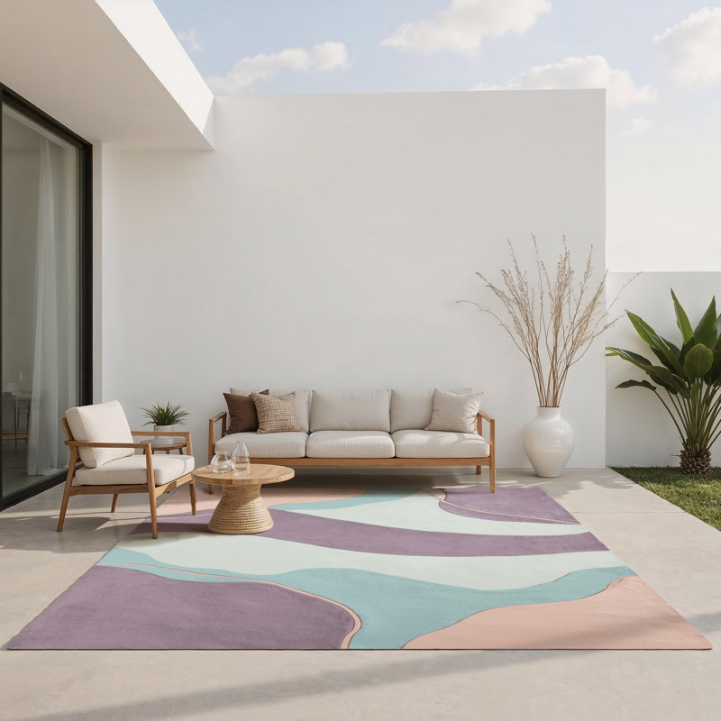 Amethyst Drift Indoor And Outdoor Area Rug, Rectangle 2' x 3'