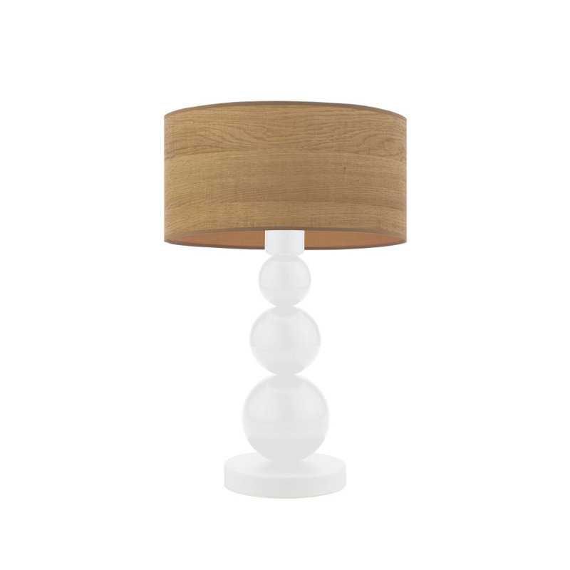 Monti Metal Table Lamp, White, Natural