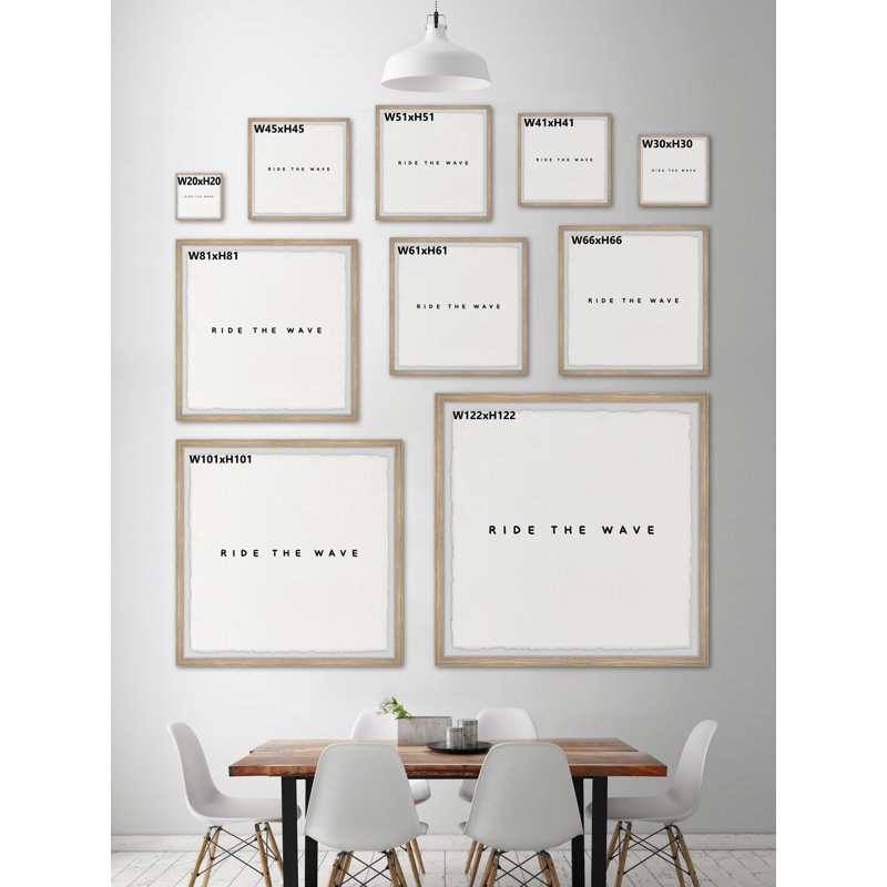 Ride The Wave II - Single Picture Frame Print, 51cm H x 51cm W x 3.81cm D