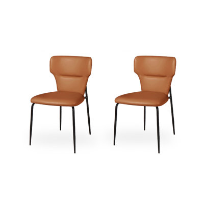 Chaise de salle à manger en cuir italien
