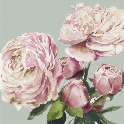 Pink Peony II By Asia Jensen, Canvas Wall Art -  Red Barrel StudioÂ®, AF2759567E7946FDB953325B3E3AE936