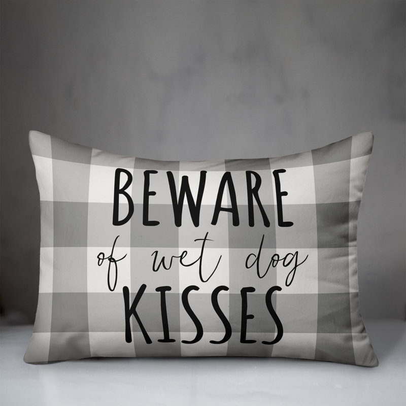  Coussin Beware of Wet Dog Kisses