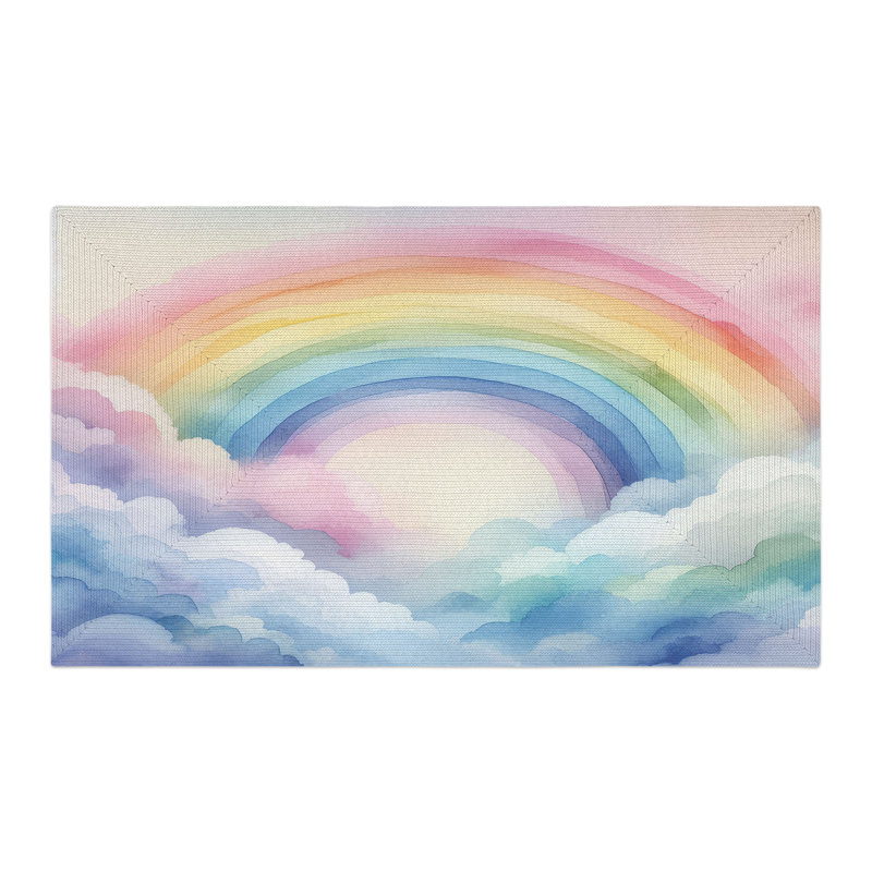 Tapis tressé arc-en-ciel, Rectangulaire 3 pi x 5 pi