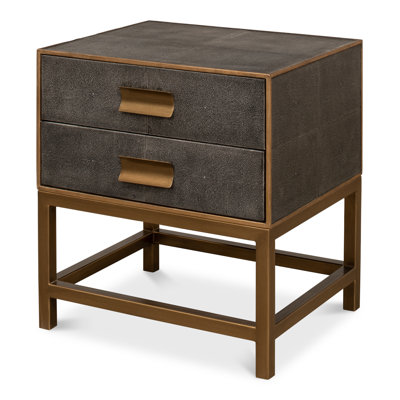 Table de chevet 2 tiroirs Shagreen