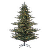 Vickerman 7.5' x 67" Sherwood Fir Artificial Pre-Lit Christmas Tree with 1100 LED Color Changing 3mm Low Voltage 6 Function Wide Angle Coaxial Lights