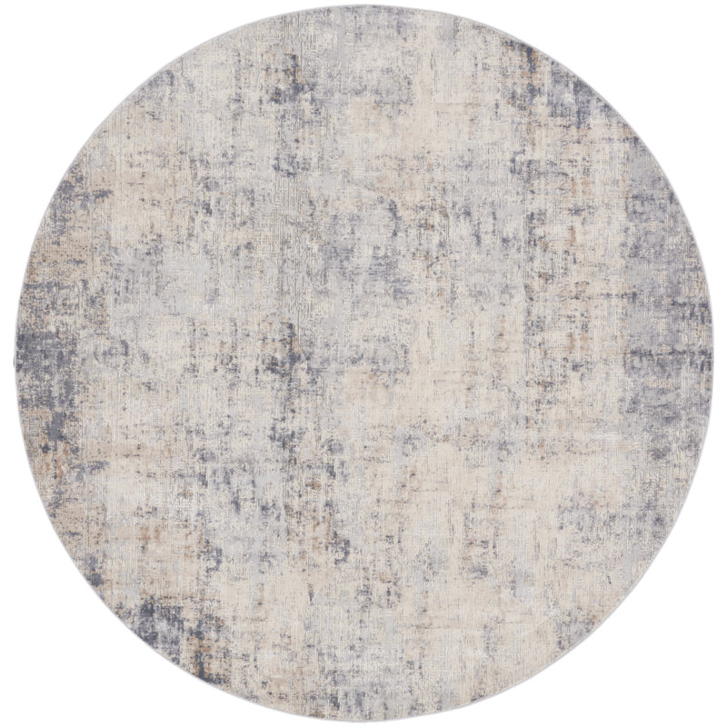 Comer Abstract Indoor Rug, Round 5'3"