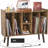 33" Media Shelves Cabinet With Power Outlet and USB Charging Port-101081099