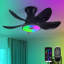 Ventilateurs de plafond encastrés avec lumières RVB, contrôle à distance / application, ventilateur de plafond à profil bas avec lumière, petit ventilateur à intensité variable RVB, réversible à 3 vitesses 6 pièces pour le salon de la chambre ?-681154799