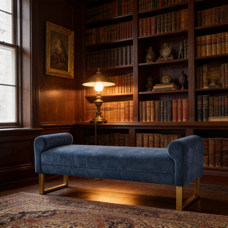 Chenrovia Storage Bench, Blue