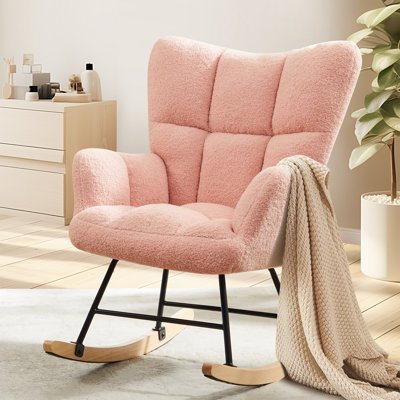 Chaise berçante rembourrée
