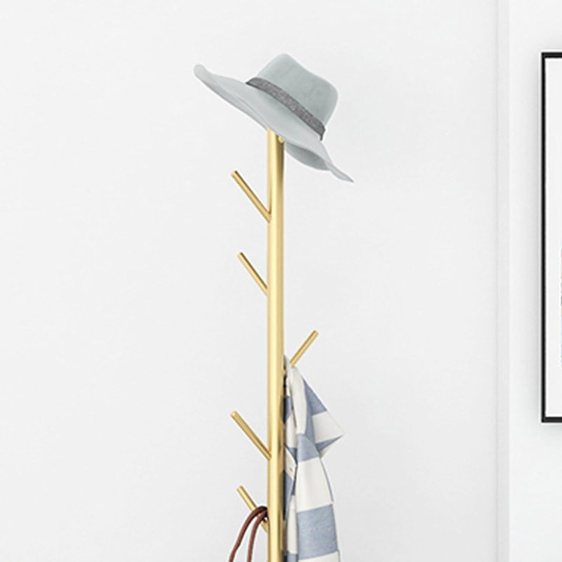 Coat Rack Stand Iron Freestanding 8 - Hook Coat Rack