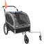 Remorque de vélo pour chien, supporte jusqu'à 88 lb, chariot de transport pour poussette 2 en 1