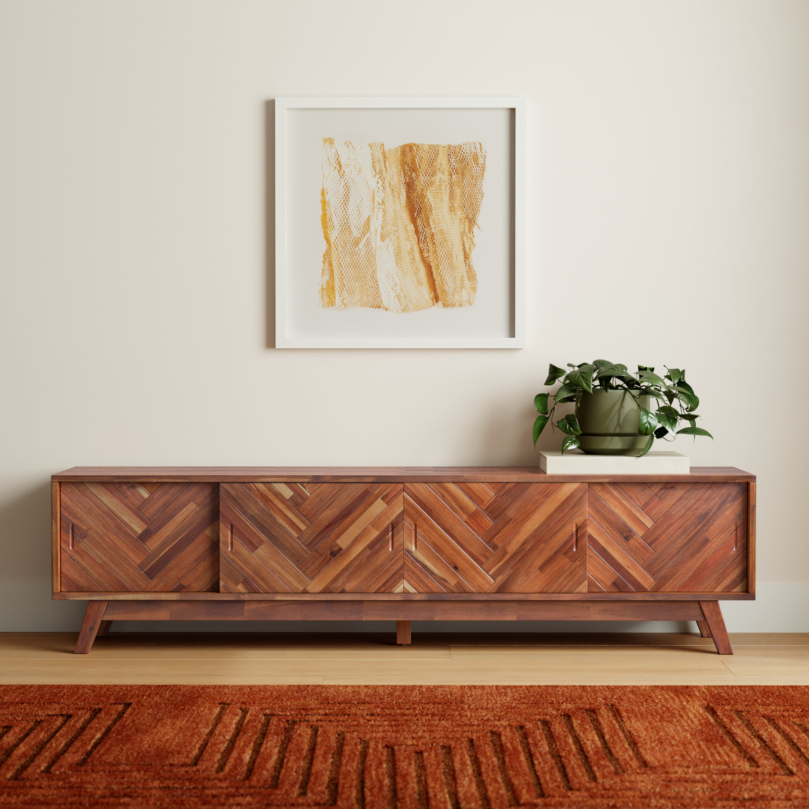 Zeller 79'' Media Console, Brown