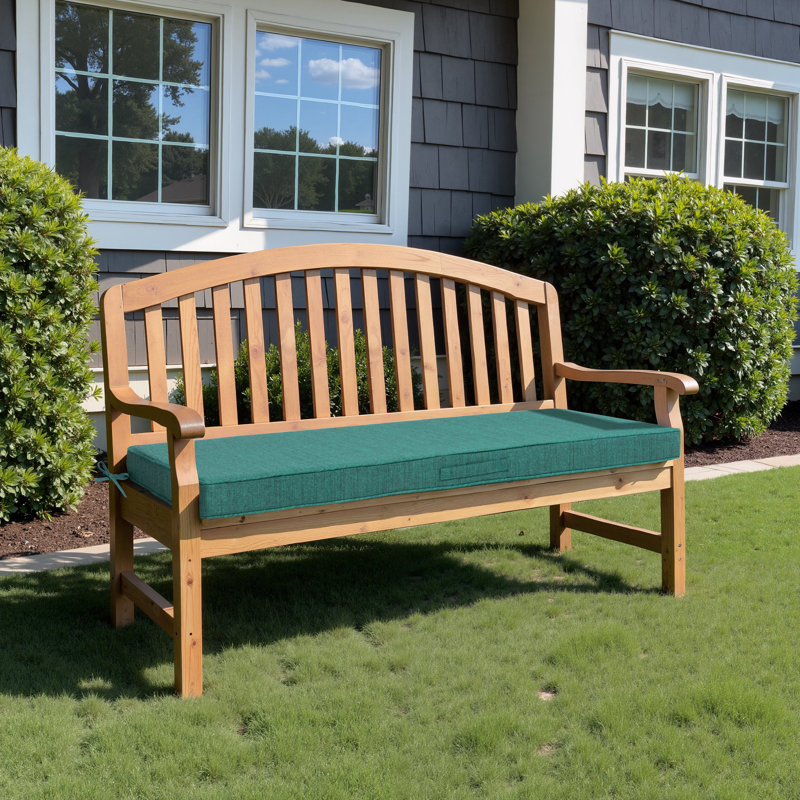 Indoor and Outdoor Bench Cushion, Patio Swing Cushion, Loveseat Cushion, 42" W x 18" D, Malachite Green