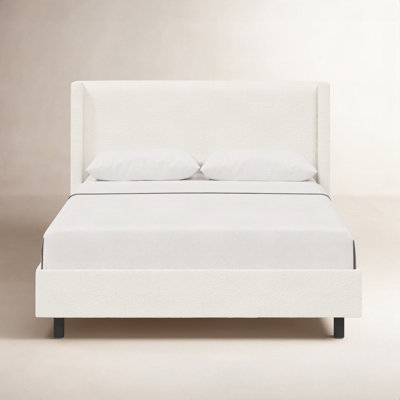 Hanson Upholstered Wingback Platform Bed