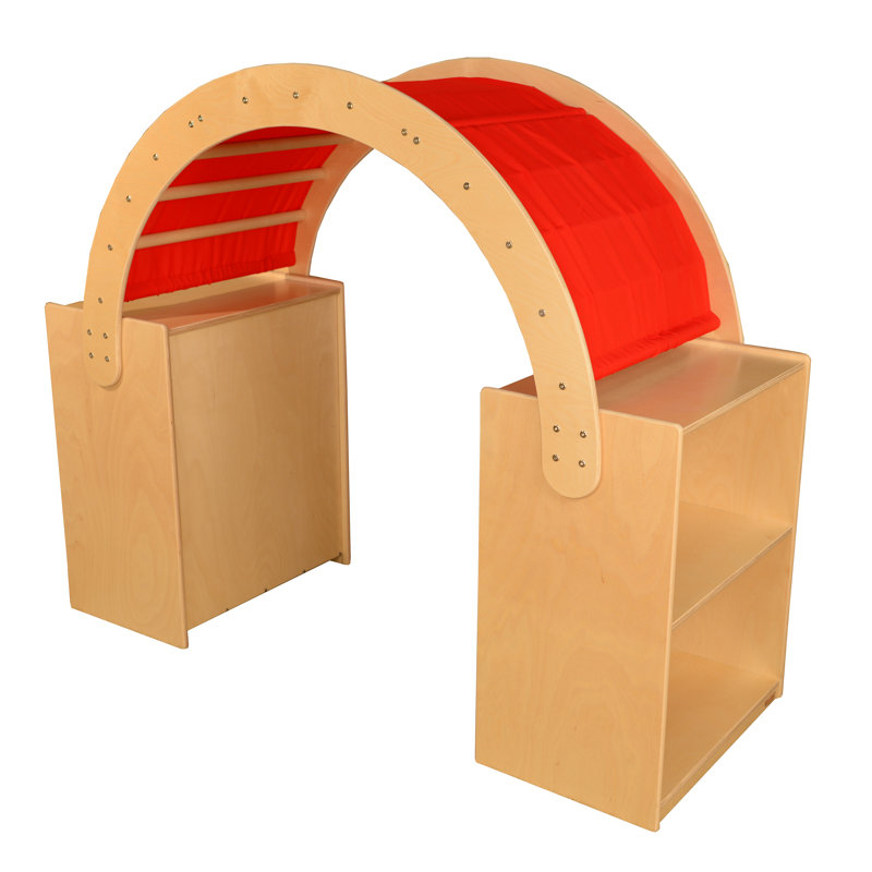 Lit de hideaway avec rangement, rouge