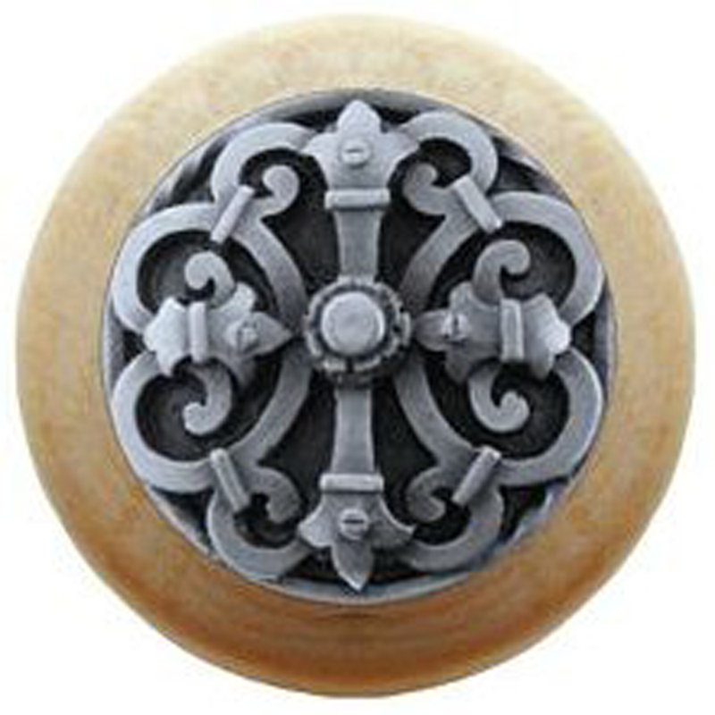 Olde World Mushroom Knob, Antique Pewter