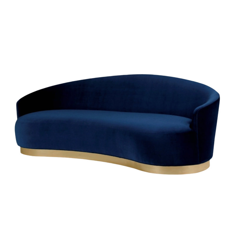 Canapé simple bleu foncé de 82,6 po