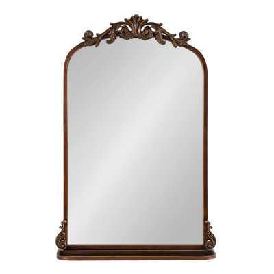 Stride Metal Arch Mirror with Shelves