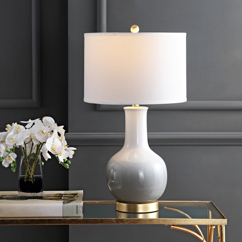 Chae Ceramic Table Lamp, Gray
