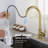 Gold Stainless Steel Touch Kitchen Faucet With Pull Down - 360 Rotating For Thorough Sink Purification, Convenient Water Temperature And Flow Regulation, Corrosion Rust , 16.34 In. Depth, 9.87-26823353