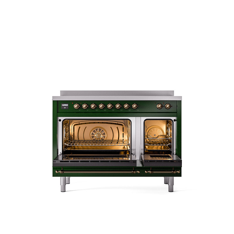 ILVE Nostalgie II 48 in Induction Range, Emerald Green/Bronze