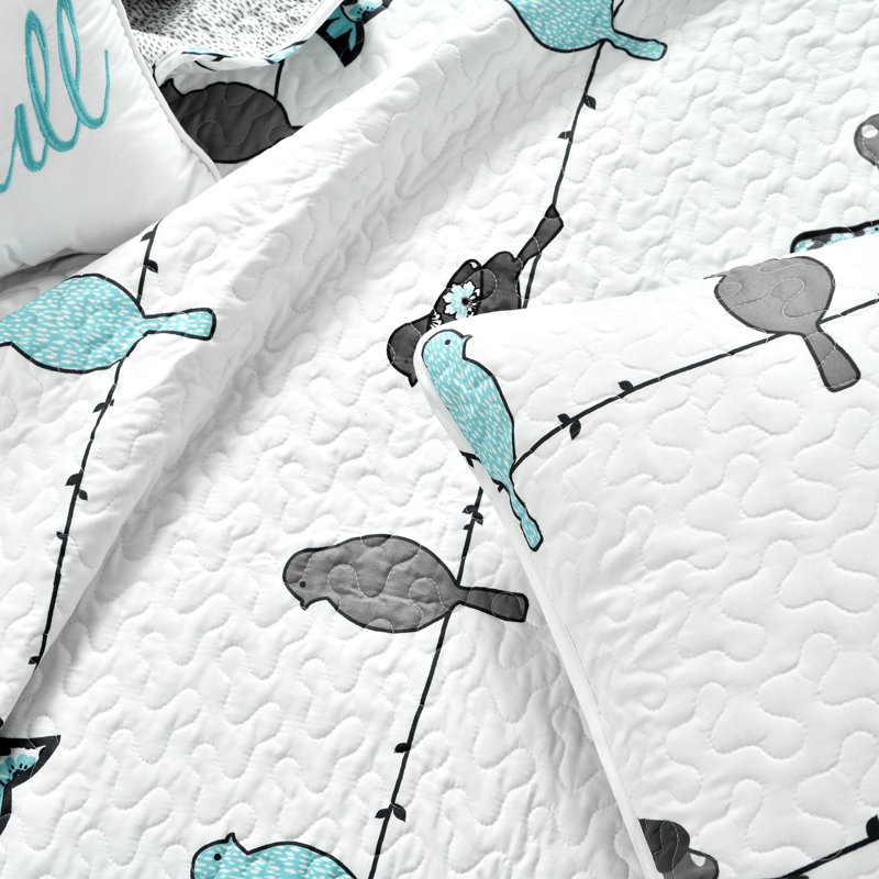 Jeté Rowley Birds, Très grand, Gris