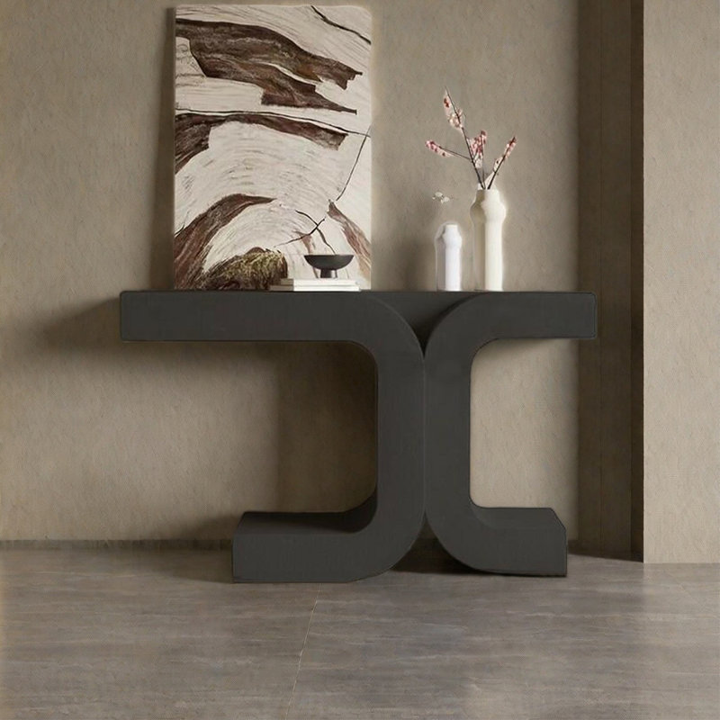 Console créative de style nordique en bois, Gris, H 33,46 po x l 47,24 po x P 13,78 po