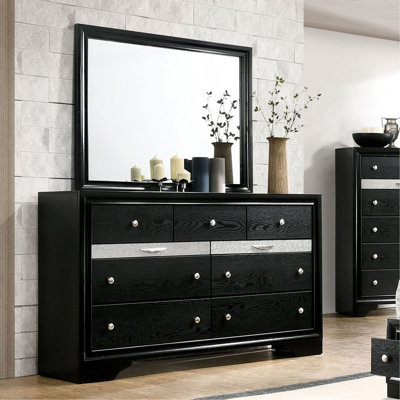 Commode avec miroir et tiroirs cachés