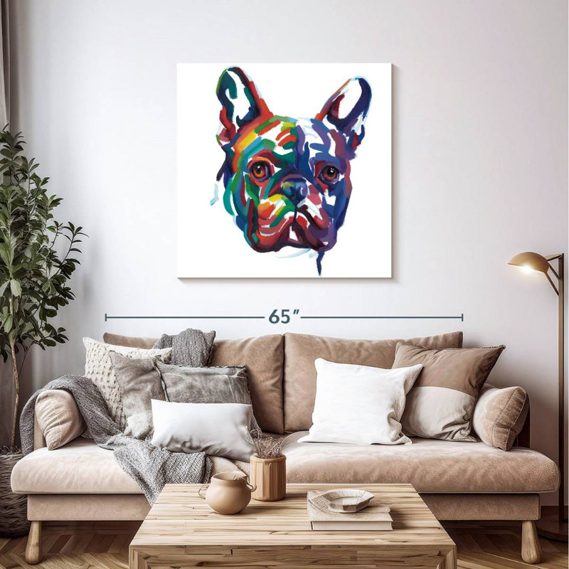 Crowle Frenchie Colors, H 39 po x l 39 po