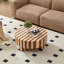 Table basse ronde en bois (table basse incluse seulement)