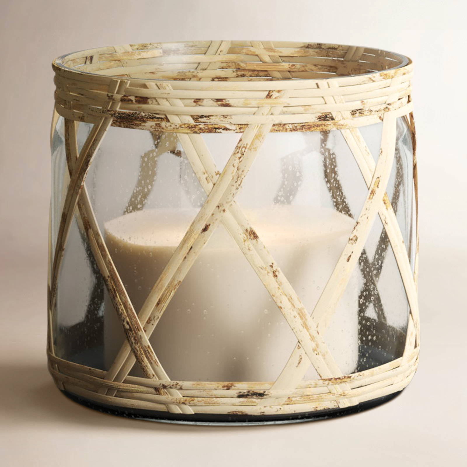 Hurricane Candle Holder, 8" H x 8.5" W x 8.5" D