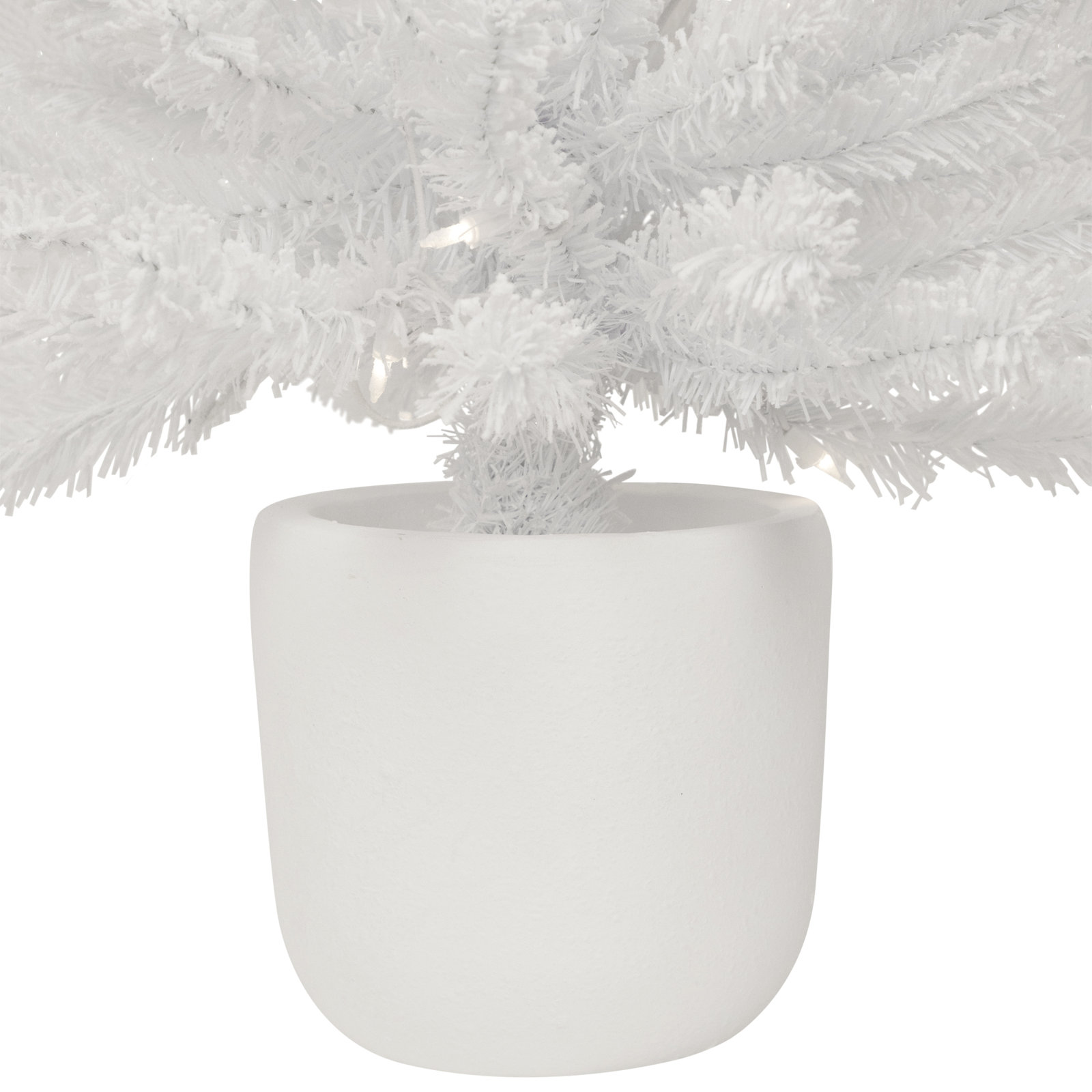Potted Frosted 3.5' Pre-Lit Pine Christmas Tree