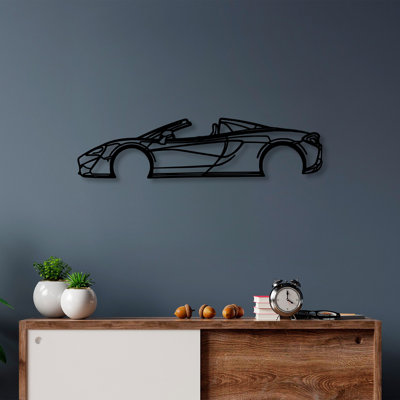 Stylish Decorative Metal Wall Accessory, Black Finish, 27.6 x 6.7 inches | 100% Metal Construction, Thickness: 0.06 inches | Easy Wall Mounting with Back Piece | Perfect for Home Decor & Modern Interiors