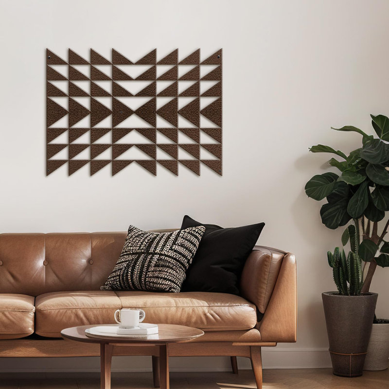 Décoration murale en métal, Bronze, H 24 po x l 36 po x P 0,05 po