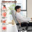 HOMCOM Vibration Massage Office Chair with Footrest Heated Lumbar Grey-869785627