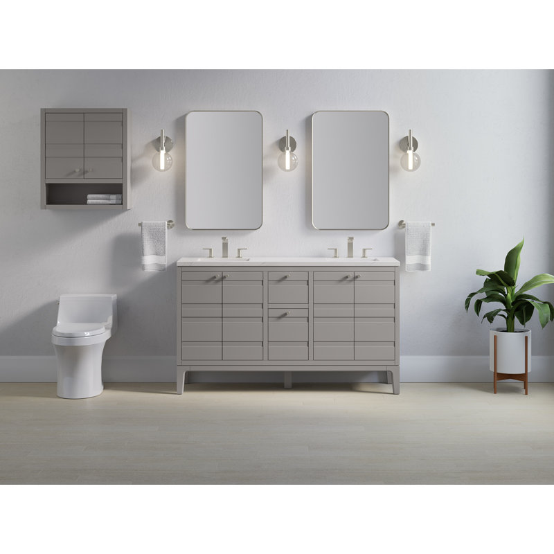 Helst 28-In X 24-In Wall Cabinet, Mohair Gray