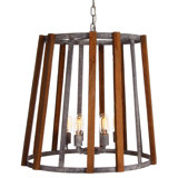 Kutahya 6 - Light Candle Style Geometric Chandelier