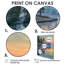 «Sunset at Dawn Lake Summer Mist - Sunset Wall Decor, Orange Landscape», art mural encadré-2039369833-2039369825-2039369831