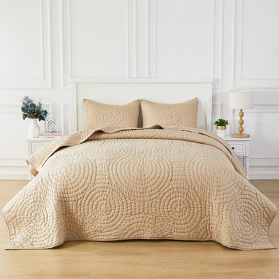 Cotton Circle Hand Stitch Voile Quilt Set