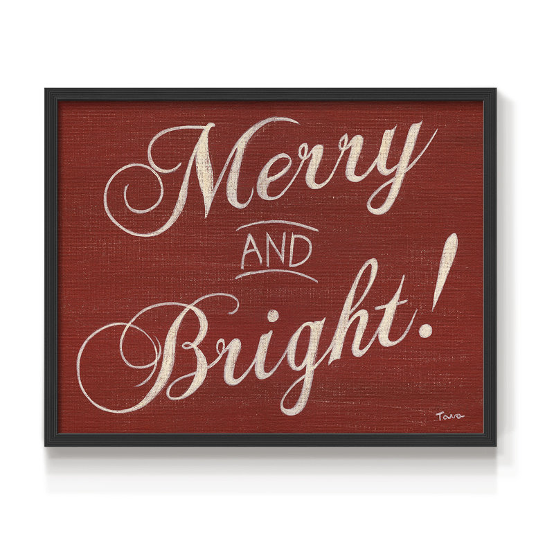 Red Merry and Bright - Reproduction encadrée - réarmable, Noir, noir, noir, noir, H 16 po x l 20 po