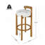 Ensemble de 2 tabourets de bar d'intérieur en bois à dossier bas-116488785